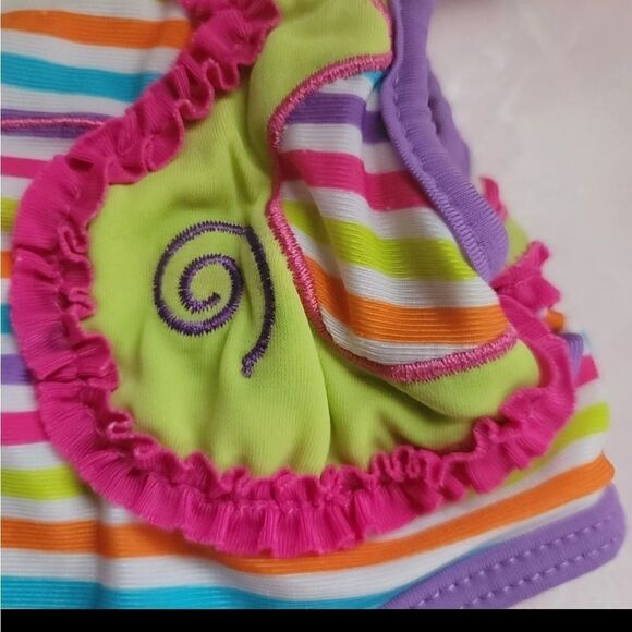 Butterfly open side striped summer fun bathing sui - Picture 2 of 5